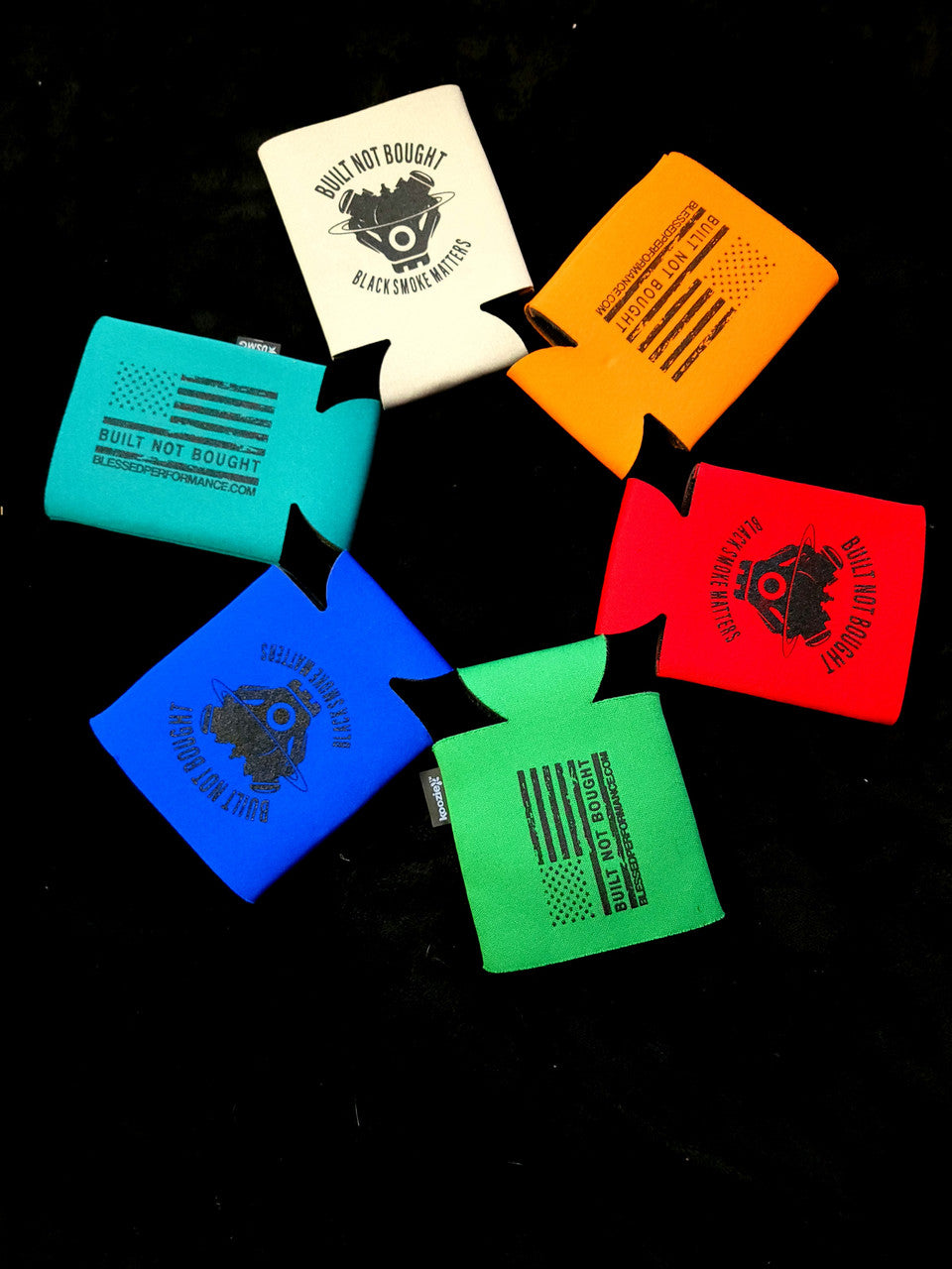 Blessed Performance 6 Pack #BuiltNotBought BEER Koozies